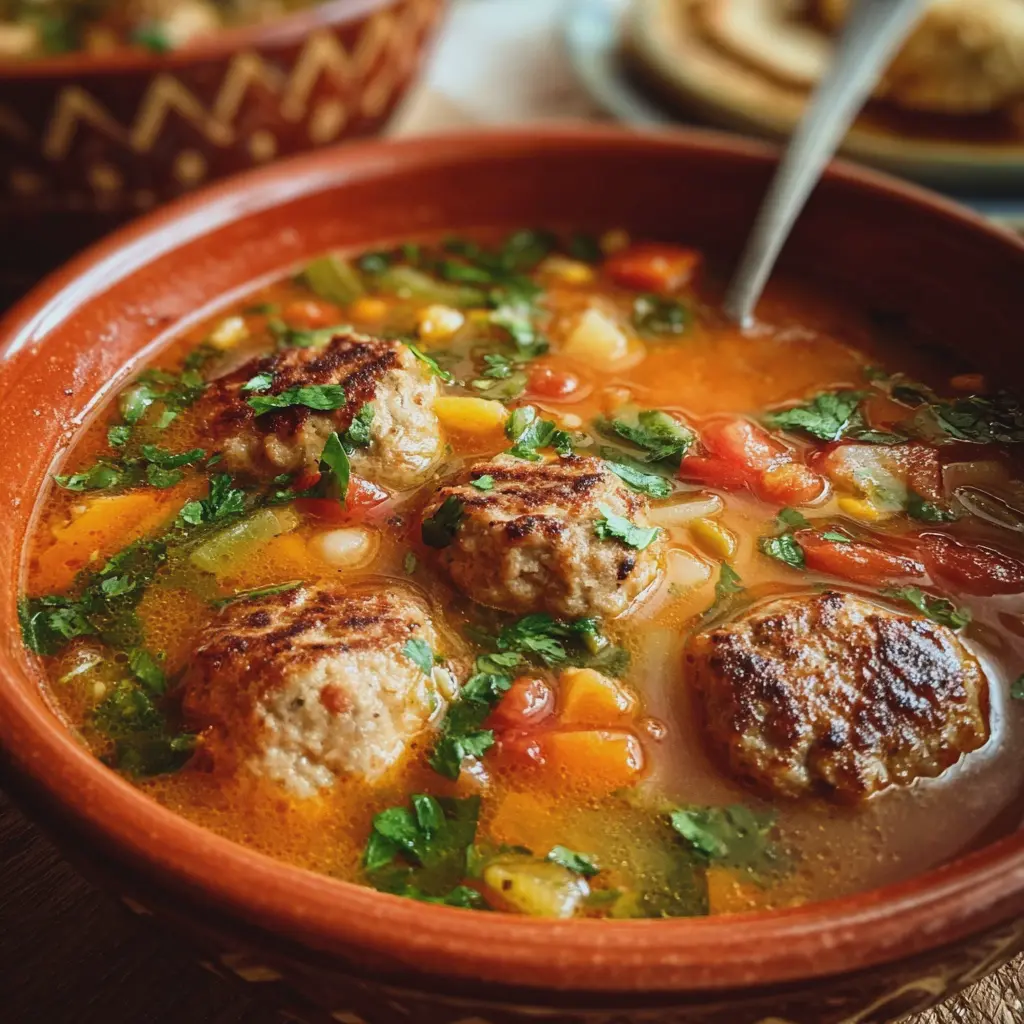 Sopa de Albóndigas Casera y Deliciosa