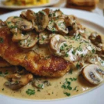 Escalopes de Ternera a la Crema con Champiñones