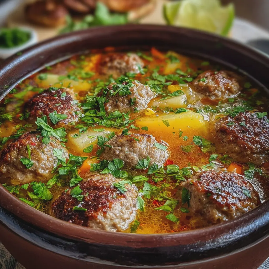 Caldo de Albóndigas Casero