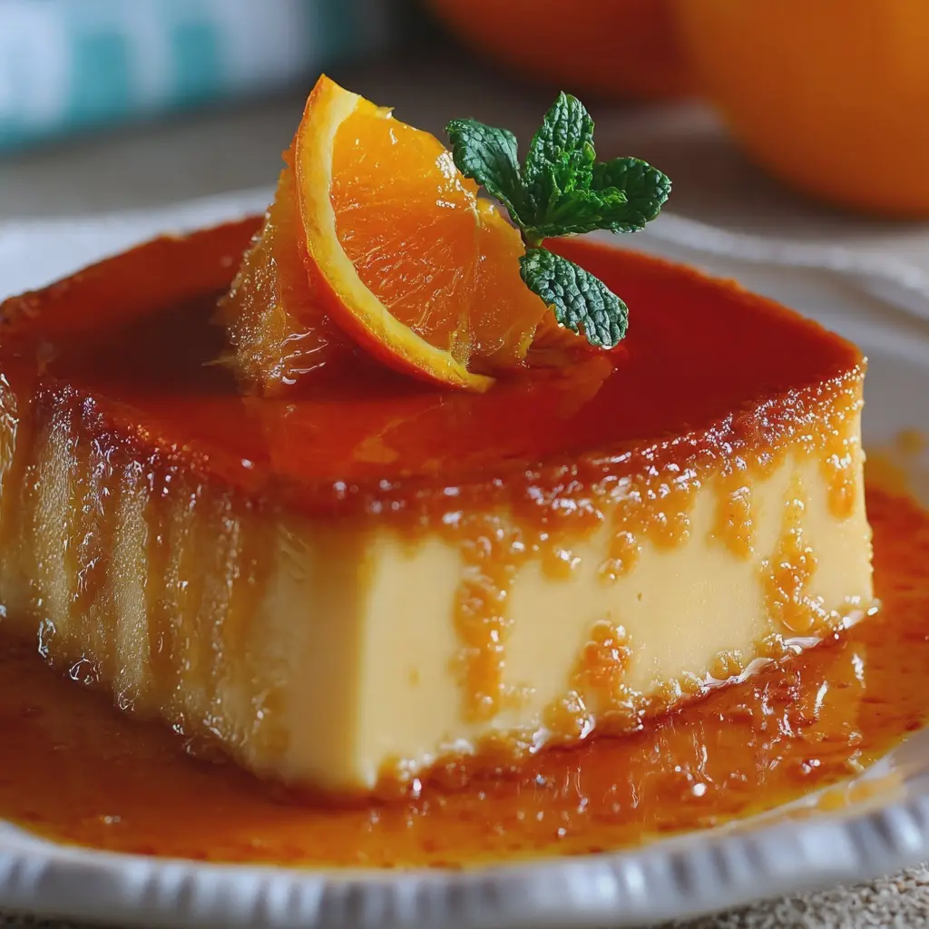 Flan de Zumo de Naranja