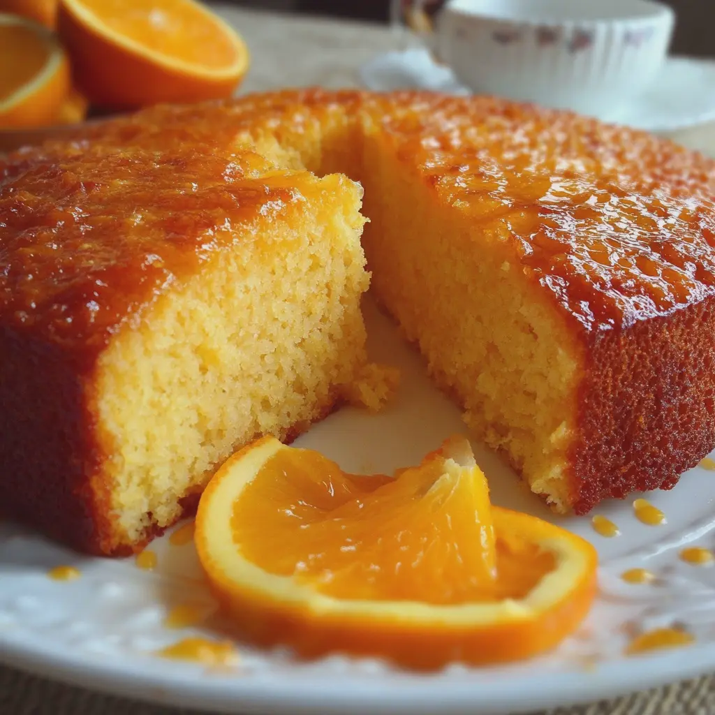 Delicioso Pastel casero de Naranja