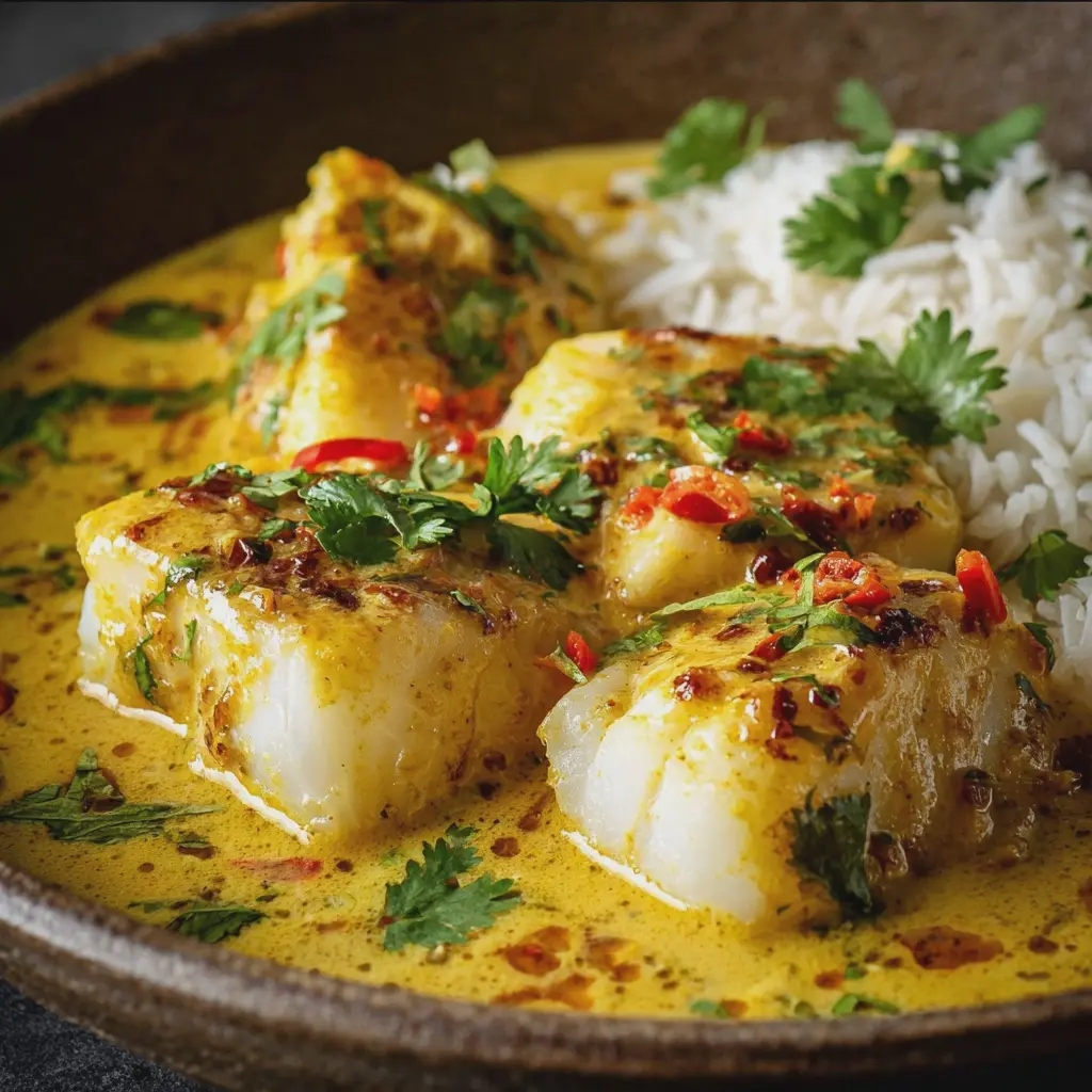 Bacalao al Curry y Leche de Coco