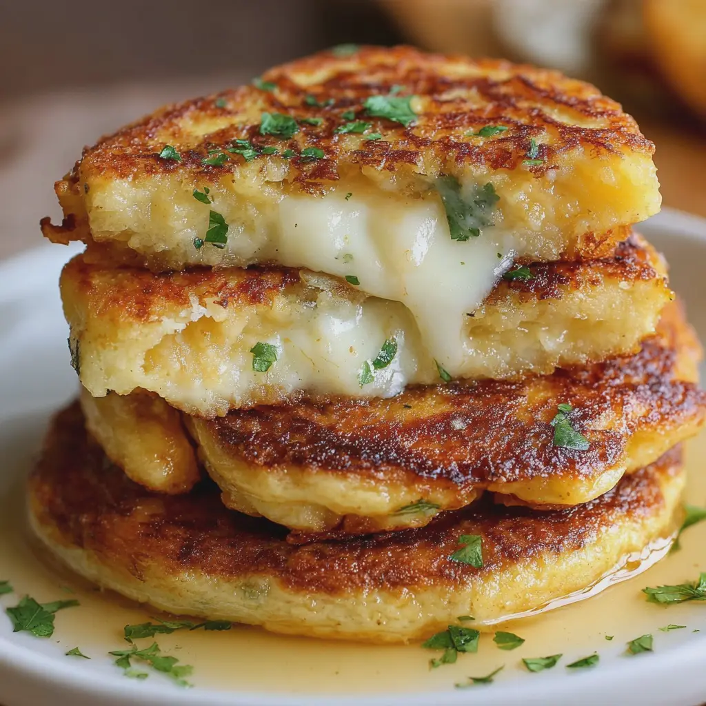 TORTITAS DE PLÁTANO RELLENAS DE QUESO