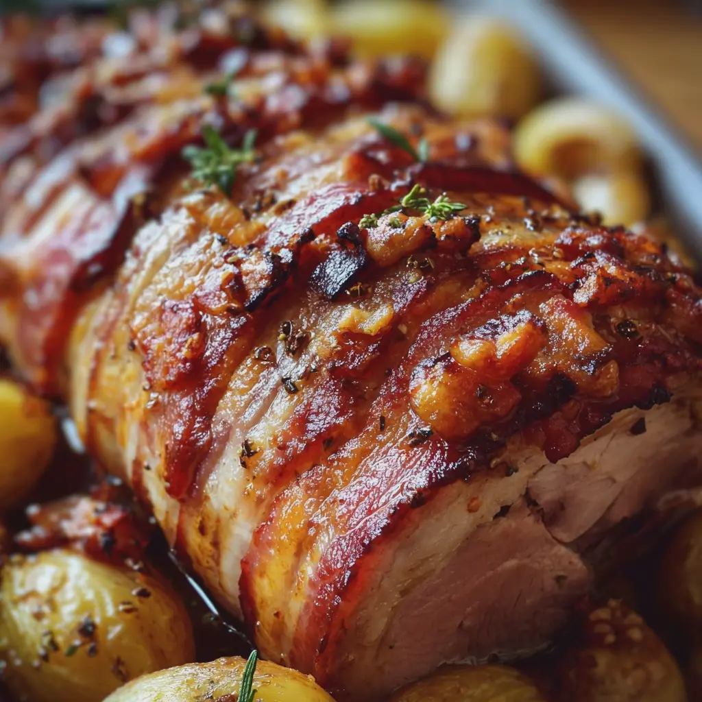 Lomo de Ternera Envuelto en Bacon de Pavo