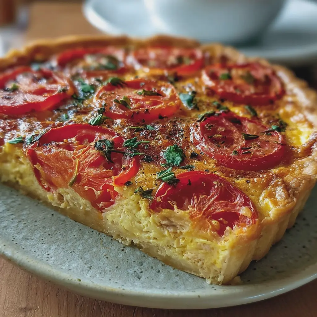 Quiche de atún y tomate