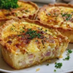 Quiché de Queso Jamón de Pollo y Cebolla