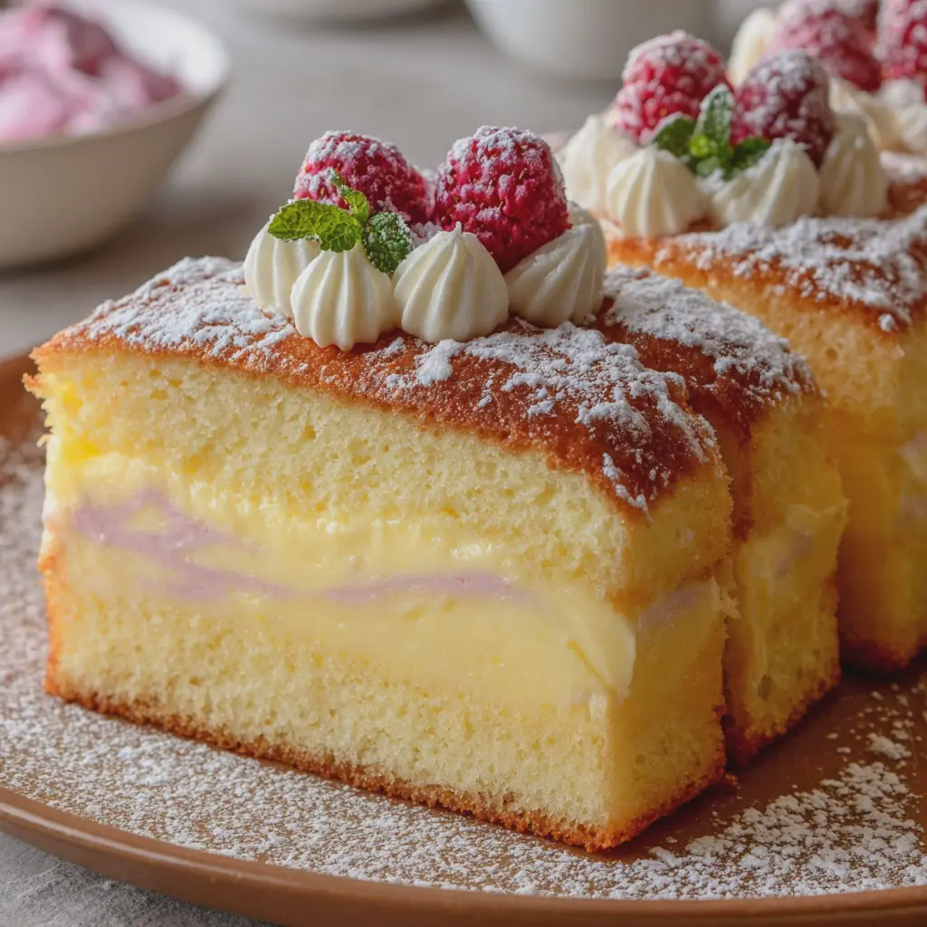 Bizcocho de Yogur con Crema Pastelera