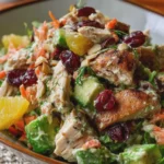 ENSALADA DE POLLO CON VERDURAS Y ARÁNDANOS